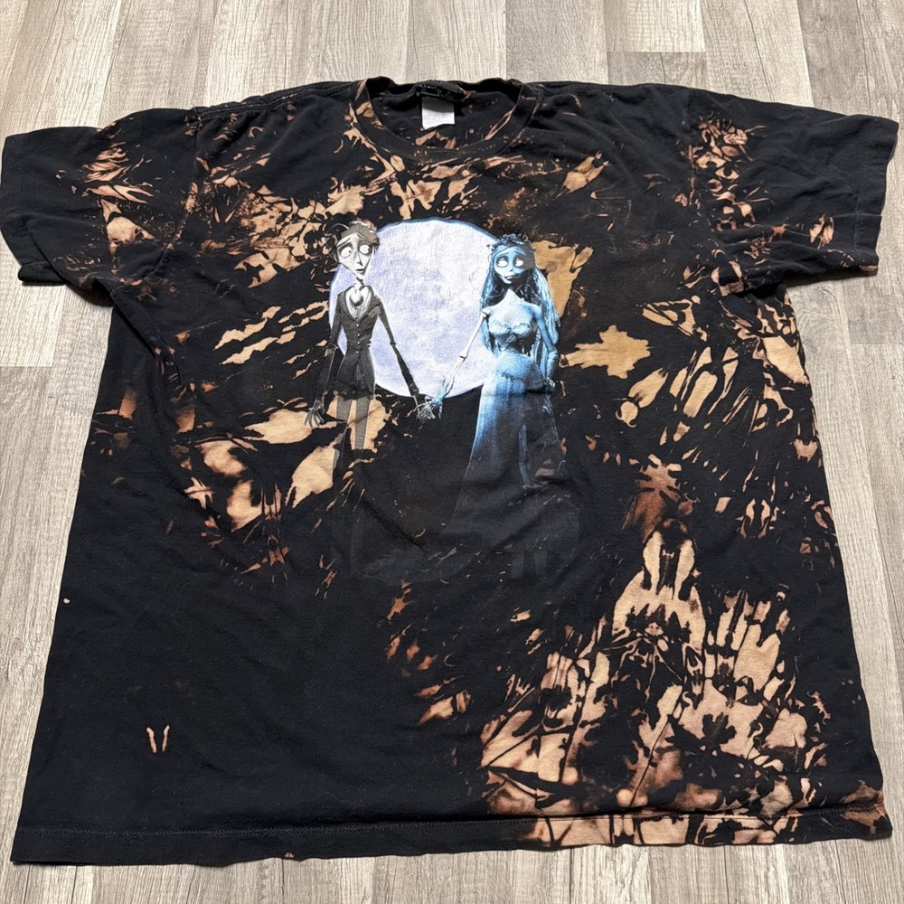 Vintage 2005 Tim Burton Corpse Bride Movie Promo Graphic T Shirt Mens L?Black